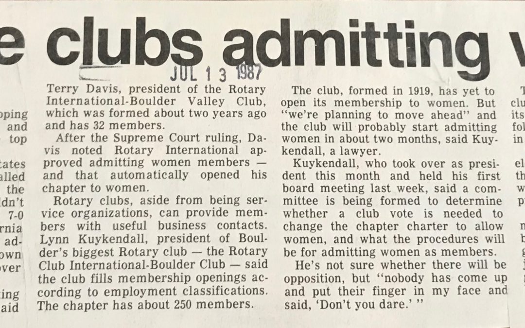 BRC History: Women Join Rotary